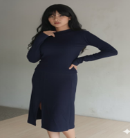 RIB TOP AND SKRIT FULL DRESS