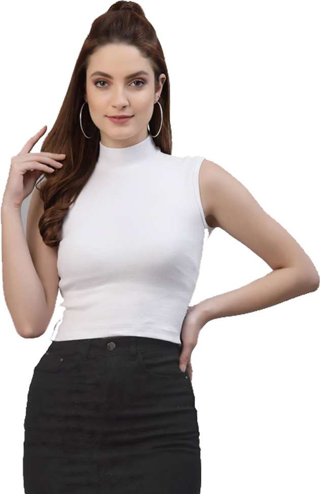 Casual Women White, Black Top